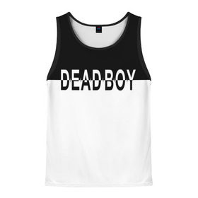 Мужская майка 3D с принтом DEAD BOY   BONES в Тюмени, 100% полиэстер | круглая горловина, приталенный силуэт, длина до линии бедра. Пройма и горловина окантованы тонкой бейкой | bones | cloudrap | dead | deadboy | logo | music | rap | sesh | боунс | клаудреп | кости | лого | музыка | реп