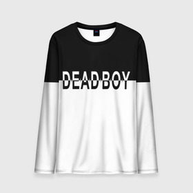 Мужской лонгслив 3D с принтом DEAD BOY   BONES в Тюмени, 100% полиэстер | длинные рукава, круглый вырез горловины, полуприлегающий силуэт | bones | cloudrap | dead | deadboy | logo | music | rap | sesh | боунс | клаудреп | кости | лого | музыка | реп