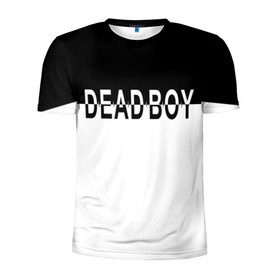 Мужская футболка 3D спортивная с принтом DEAD BOY   BONES в Тюмени, 100% полиэстер с улучшенными характеристиками | приталенный силуэт, круглая горловина, широкие плечи, сужается к линии бедра | bones | cloudrap | dead | deadboy | logo | music | rap | sesh | боунс | клаудреп | кости | лого | музыка | реп