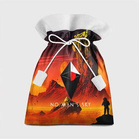 Подарочный 3D мешок с принтом NO MANS SKY в Тюмени, 100% полиэстер | Размер: 29*39 см | game | hill | hills | mounatin | mounatins | nms | no mans sky | planet | rock | rocks | sky | snow | space | winter | игры | планеты