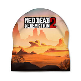 Шапка 3D с принтом Red Dead Redemption в Тюмени, 100% полиэстер | универсальный размер, печать по всей поверхности изделия | game | red dead | red dead redemption 2 | redemption 2 | rockstar games | бандиты | дикий запад | игры | ковбои | оружие