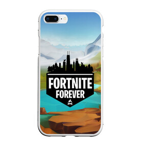 Чехол для iPhone 7Plus/8 Plus матовый с принтом Fortnite Forever в Тюмени, Силикон | Область печати: задняя сторона чехла, без боковых панелей | battle royale | fortnite | fortnite battle royale | futuresynth | game | outrun | retrowave | synth | synthwave | игры | ретровейв | синтвейв | фортнайт