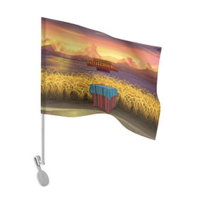Флаг для автомобиля с принтом PUBG MOBILE в Тюмени, 100% полиэстер | Размер: 30*21 см | action | battlegrounds | chiken | game | online | playerunknown’s | pubg | игры | курица | наемники | пабг | пубг | сковорода | солдаты | шутер
