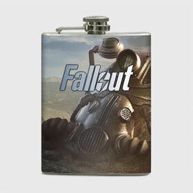 Фляга с принтом Fallout в Тюмени, металлический корпус | емкость 0,22 л, размер 125 х 94 мм. Виниловая наклейка запечатывается полностью | 