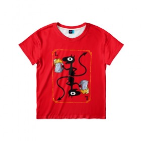 Детская футболка 3D с принтом Disenchantment. Luci в Тюмени, 100% гипоаллергенный полиэфир | прямой крой, круглый вырез горловины, длина до линии бедер, чуть спущенное плечо, ткань немного тянется | Тематика изображения на принте: 
