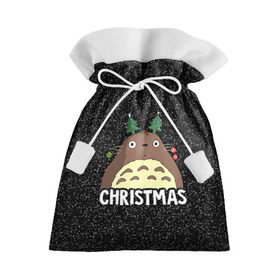 Подарочный 3D мешок с принтом Totoro Christmas в Тюмени, 100% полиэстер | Размер: 29*39 см | Тематика изображения на принте: anime | christmas | moon | myneighbortotoro | night | totoro | xmas | аниме | канта | кодомо | котобус | кусакабэ | мэй | рождество | сусуватари | тацуо | тоторо | хаяомиядзаки | ясуко