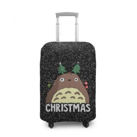 Чехол для чемодана 3D с принтом Totoro Christmas в Тюмени, 86% полиэфир, 14% спандекс | двустороннее нанесение принта, прорези для ручек и колес | anime | christmas | moon | myneighbortotoro | night | totoro | xmas | аниме | канта | кодомо | котобус | кусакабэ | мэй | рождество | сусуватари | тацуо | тоторо | хаяомиядзаки | ясуко