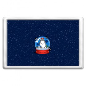 Магнит 45*70 с принтом Totoro Smowball в Тюмени, Пластик | Размер: 78*52 мм; Размер печати: 70*45 | 