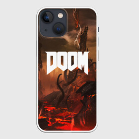 Чехол для iPhone 13 mini с принтом DOOM в Тюмени,  |  | demon | devil | doom | doom vfr | evil | game | mars | red | демон | дум | игры | космос | красная планета | марс | пришельцы