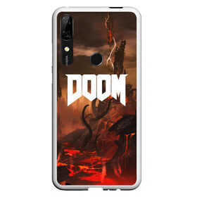 Чехол для Honor P Smart Z с принтом DOOM в Тюмени, Силикон | Область печати: задняя сторона чехла, без боковых панелей | demon | devil | doom | doom vfr | evil | game | mars | red | демон | дум | игры | космос | красная планета | марс | пришельцы