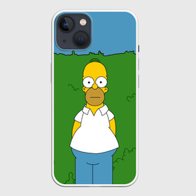 Чехол для iPhone 13 с принтом Гомер Симпсон в кустах в Тюмени,  |  | 2019 | 2х2 | simpsons | барт | гомер | для мамы | для сына | интересный | кусты | мардж | мультики | мультфильмы | мэгги | новый год | подарок | симпсон | симпсоны | текстура | уникальный