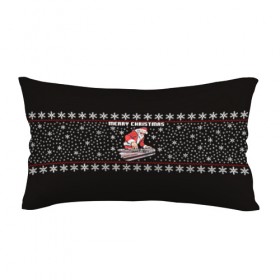 Подушка 3D антистресс с принтом DJ Santa в Тюмени, наволочка — 100% полиэстер, наполнитель — вспененный полистирол | состоит из подушки и наволочки на молнии | 