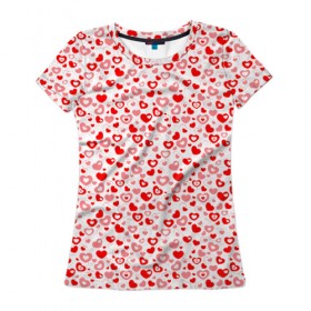 Женская футболка 3D с принтом Lovely в Тюмени, 100% полиэфир ( синтетическое хлопкоподобное полотно) | прямой крой, круглый вырез горловины, длина до линии бедер | весна | девушки | любовь | отношения | подарок | романтика | сердце