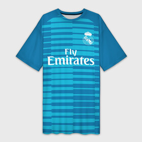 Платье-футболка 3D с принтом Куртуа GK home 18 19 в Тюмени,  |  | campions | courtois | goalkeeper | league | madrid | real | spain | испания | куртуа | лига | мадрид | реал | тибо | чемпионов
