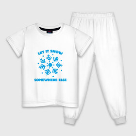 Детская пижама хлопок с принтом Let It Snow в Тюмени, 100% хлопок |  брюки и футболка прямого кроя, без карманов, на брюках мягкая резинка на поясе и по низу штанин
 | Тематика изображения на принте: 