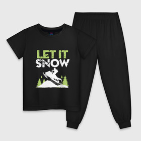 Детская пижама хлопок с принтом Let It Snow в Тюмени, 100% хлопок |  брюки и футболка прямого кроя, без карманов, на брюках мягкая резинка на поясе и по низу штанин
 | Тематика изображения на принте: 2019 | дед мороз | дом | елка | желание | животные | зима | кабан | милый | мороз | настроение | новый год | пеппа | подарок | позитив | поросенок | праздник | радость | рождество | санта клаус | свинка