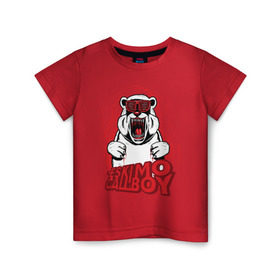Детская футболка хлопок с принтом Eskimo Callboy - Polar Bear в Тюмени, 100% хлопок | круглый вырез горловины, полуприлегающий силуэт, длина до линии бедер | eskimo callboy | merch | metal | polar bear | rock | мерч | металл | полярный медведь | пхк | рок | эскимо коллбой