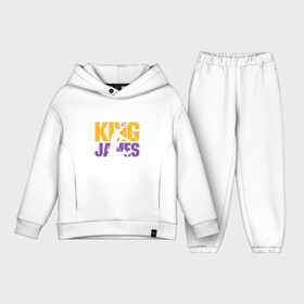 Детский костюм хлопок Oversize с принтом King James в Тюмени,  |  | cavaliers | cleveland | coach | james | king | lakers | lebron | los angeles | nba | player | slam dunk | sport | team | баскетбол | борода | джеймс | игрок | кавальерс | калиф | кливленд | король | леброн | лейкерс | лос анджелес | нба | слэм д