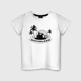 Детская футболка хлопок с принтом Чоппер - southland в Тюмени, 100% хлопок | круглый вырез горловины, полуприлегающий силуэт, длина до линии бедер | 