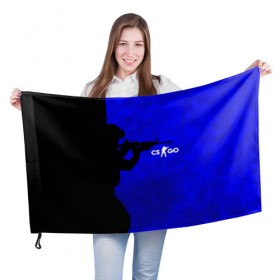 Флаг 3D с принтом Counter Strike в Тюмени, 100% полиэстер | плотность ткани — 95 г/м2, размер — 67 х 109 см. Принт наносится с одной стороны | 