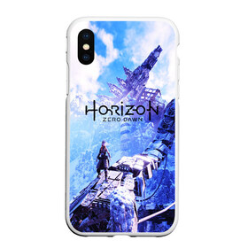 Чехол для iPhone XS Max матовый с принтом Horizon Zero Dawn в Тюмени, Силикон | Область печати: задняя сторона чехла, без боковых панелей | aloy | game | horizon zero dawn | hunter | machine | mecha | robot | snow | spear | the frozen wilds | weapon | игры | постапокалипсис | роботы | фентези | элой