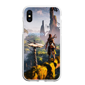 Чехол для iPhone XS Max матовый с принтом HORIZON ZERO DAWN в Тюмени, Силикон | Область печати: задняя сторона чехла, без боковых панелей | aloy | game | horizon zero dawn | hunter | machine | mecha | robot | snow | spear | the frozen wilds | weapon | игры | постапокалипсис | роботы | фентези | элой