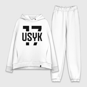 Женский костюм хлопок Oversize с принтом USYK 17 в Тюмени,  |  | usyk | wbc | боец | бокс | боксер | украина | усик | чемпион