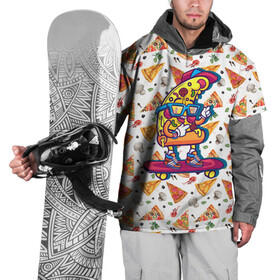 Накидка на куртку 3D с принтом Пицца на скейте в Тюмени, 100% полиэстер |  | Тематика изображения на принте: pizza | грибы | еда | зелень | колбаса | крутаяпицца | кусокпиццы | пицца | пиццерия | скейт | сыр