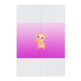 Магнитный плакат 2Х3 с принтом Танцующая свинка в Тюмени, Полимерный материал с магнитным слоем | 6 деталей размером 9*9 см | 2019 | голубоглазая | новыйгод | поросенок | пятачок | розовый | свинка | символгода | танцующаясвинка | танцы
