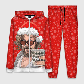 Женский костюм 3D с принтом Лебовски Санта в Тюмени,  |  | balls | big lebowski | bowling | film | happy christmas | movie | santa claus | skittles | большой лебовски | боулинг | дед мороз | кегли | кино | колпак | красная шапка | новый год | праздник | рождество | с новым годом | санта клаус