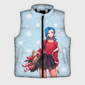 Мужской жилет утепленный 3D с принтом New Year Jinx в Тюмени,  |  | christmas | game | jinx | legends | legue | legueoflegends | lol | snow | snowflakes | xmas | безбашенная | джинкс | игра | легенд | лига | лигалегенд | лол | рождество | стрелок | хулиганка