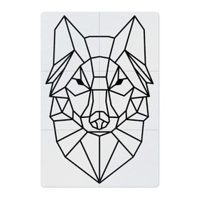 Магнитный плакат 2Х3 с принтом Полигональный волк в Тюмени, Полимерный материал с магнитным слоем | 6 деталей размером 9*9 см | Тематика изображения на принте: wolf | волк | волчара | зверь | линии | полигон | полигональный волк | полигоны | тренд | хищник