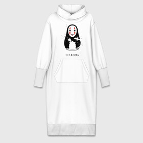 Платье удлиненное хлопок с принтом Купальни Абурая в Тюмени,  |  | chihiro | haku | kaonashi | no face | sen | spirited away | безликий | каонаси | тихиро | унесенные призраками | хаку