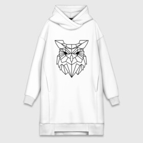 Платье-худи хлопок с принтом Полигональная сова в Тюмени,  |  | owl | polygonal owl | геометрическая сова | геометрия | полигон | полигональная сова | полигоны | сова | совенок