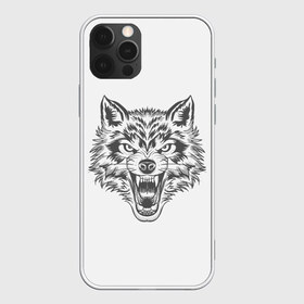 Чехол для iPhone 12 Pro Max с принтом Свирепый волк в Тюмени, Силикон |  | Тематика изображения на принте: волк | опасное лицо | свирепость | свирепый | суровый взгляд | хищная рожа | хищник