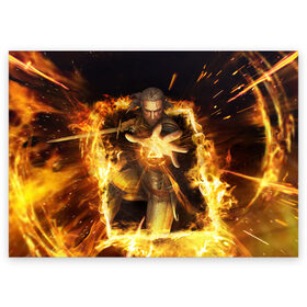 Поздравительная открытка с принтом Witcher Card Game - Geralt в Тюмени, 100% бумага | плотность бумаги 280 г/м2, матовая, на обратной стороне линовка и место для марки
 | Тематика изображения на принте: geralt | the witcher | witcher | ведьмак