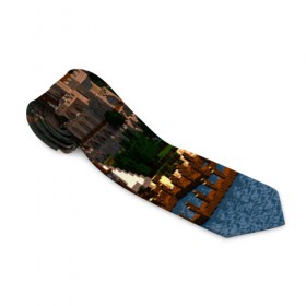 Галстук 3D с принтом Minecraft в Тюмени, 100% полиэстер | Длина 148 см; Плотность 150-180 г/м2 | Тематика изображения на принте: blade | blocks | creeper | cubes | game | ken | minecraft | mobs | sword | игры | крипер | майн крафт | майнкрафт | моб