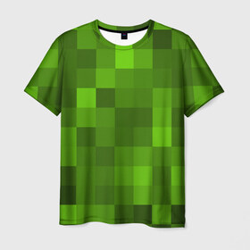 Мужская футболка 3D с принтом Minecraft в Тюмени, 100% полиэфир | прямой крой, круглый вырез горловины, длина до линии бедер | blade | blocks | creeper | cubes | game | ken | minecraft | mobs | sword | игры | крипер | майн крафт | майнкрафт | моб