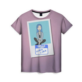 Женская футболка 3D с принтом Френдзона Мэйби в Тюмени, 100% полиэфир ( синтетическое хлопкоподобное полотно) | прямой крой, круглый вырез горловины, длина до линии бедер | бойчик | группа | музыка | мультяшка | мэйби | песни | подростки | поп панк | френдзона