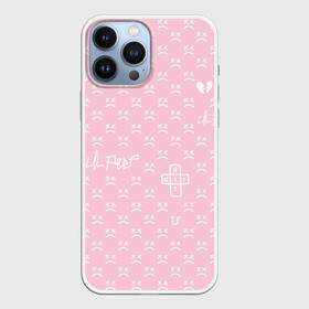 Чехол для iPhone 13 Pro Max с принтом Lil Peep pink pattern в Тюмени,  |  | benz truck | girls | gustav ahr | heart | hip hop | lil | lil peep | look at the sky tonight | love | peep | rap | rose | лил | лилпип | паттерн | пип | рэп | хип хоп | эмо | эмо реп