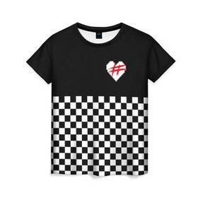 Женская футболка 3D с принтом ФРЕНДЗОНА в Тюмени, 100% полиэфир ( синтетическое хлопкоподобное полотно) | прямой крой, круглый вырез горловины, длина до линии бедер | friend | zone | бойчик | бутылочка | бэйби | вечеринка | вписке | клетка | мэйби | панк | пижамная | поп | розовый | сердечко | сердце | ска | флирт | френдзона | хэш | школьная