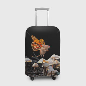 Чехол для чемодана 3D с принтом Hover в Тюмени, 86% полиэфир, 14% спандекс | двустороннее нанесение принта, прорези для ручек и колес | chipmunk | lisa ericson | бабочка | грибы | мышка | мышь