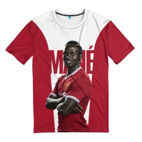 Мужская футболка 3D с принтом Mane в Тюмени, 100% полиэфир | прямой крой, круглый вырез горловины, длина до линии бедер | firmino | lfc | liverpool | liverpool fc | mane | shaqiri | ливерпуль | фирмино | фк | футбол | футбольный клуб англии | шакири