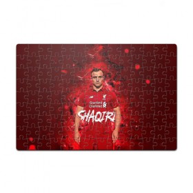 Пазл магнитный 126 элементов с принтом Shaqiri Liverpool в Тюмени, полимерный материал с магнитным слоем | 126 деталей, размер изделия —  180*270 мм | 