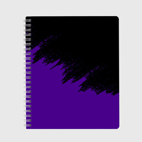 Тетрадь с принтом КРАСКА И НИЧЕГО ЛИШНЕГО! в Тюмени, 100% бумага | 48 листов, плотность листов — 60 г/м2, плотность картонной обложки — 250 г/м2. Листы скреплены сбоку удобной пружинной спиралью. Уголки страниц и обложки скругленные. Цвет линий — светло-серый
 | Тематика изображения на принте: color | dirty | purple | texture | yellow.paints | брызги | брызги красок | желтый | краски | текстура | фиолетовый