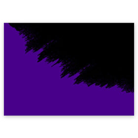 Поздравительная открытка с принтом КРАСКА И НИЧЕГО ЛИШНЕГО! в Тюмени, 100% бумага | плотность бумаги 280 г/м2, матовая, на обратной стороне линовка и место для марки
 | Тематика изображения на принте: color | dirty | purple | texture | yellow.paints | брызги | брызги красок | желтый | краски | текстура | фиолетовый