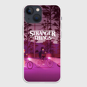 Чехол для iPhone 13 mini с принтом STRANGER THINGS в Тюмени,  |  | finn wolfhard | gaten mataraz | millie bobby brown | natalia dyer | stranger things | winona ryder | вайнона райдер | милли бобби браун | оченнь странные дела | очень странные дела | странные события