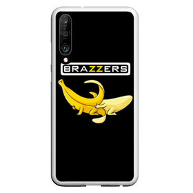 Чехол для Honor P30 с принтом Brazzers в Тюмени, Силикон | Область печати: задняя сторона чехла, без боковых панелей | brazzers | банан | бразерс | логотип | надпись | прикол | юмор