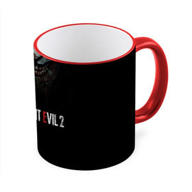 Кружка 3D с принтом Resident Evil 2 в Тюмени, керамика | ёмкость 330 мл | Тематика изображения на принте: 2 | 2019 | dark | evil | game | horror | resident | zombie | зомби | зубы | игра | кровь | лого | обитель зла | ужас