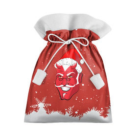 Подарочный 3D мешок с принтом Сатана Санта в Тюмени, 100% полиэстер | Размер: 29*39 см | Тематика изображения на принте: 2019 |  снег | агрессивный санта | дед мороз | демон | дьявол | злой санта | злость | новогодний | новый год | новый год 2019 | опасность | санта | сантасатана | сатана | снежинки